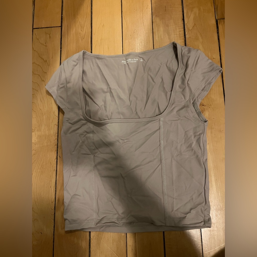 Tan Squareneck Abercrombie Top